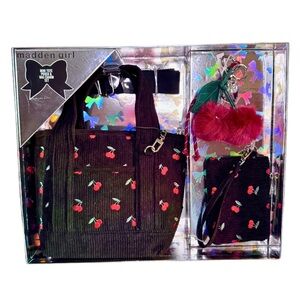 Madden Girl Cherry Embroidered Mini Tote Gift Set – Gift & Holiday Ready